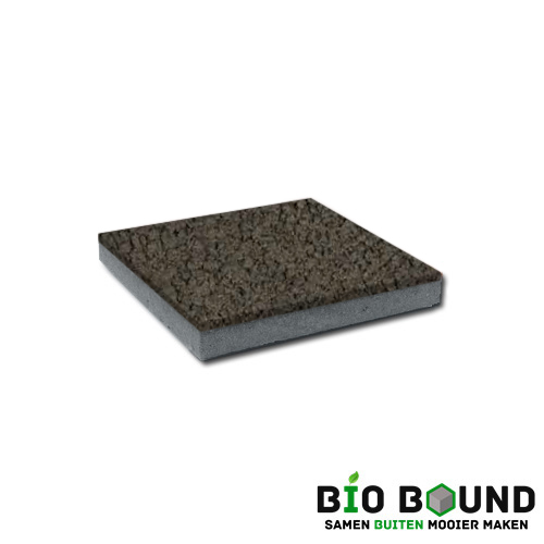 circulaire, biobased betontegel structuur basalt