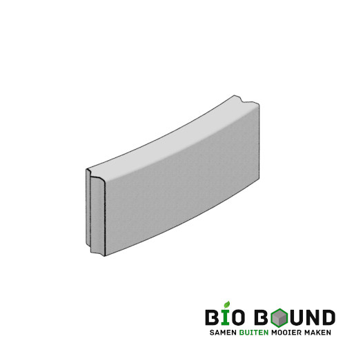 duurzaam beton bloembak bochtband 15x40 cm circulair en biobased