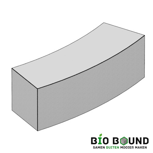 circulaire, biobased parkband bloembak bochtband 50 x 50 cm